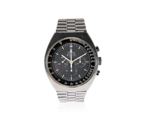 OMEGA SPEEDMASTER PROFESSIONAL MKII STAINLESS STEEL BRACELET WATCH with manual wind movement, the black dial with luminous ba