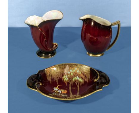 Three pieces of Rouge Royale Carlton Ware
