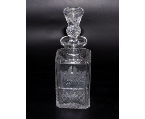 Edinburgh crystal thistle decanter