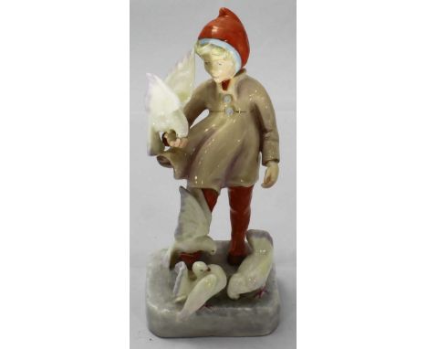 A Royal Worcester ceramic figure, 'November' '3418' modelled by 'F.G. Doughty.' 18.5cm.