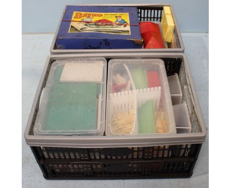 Two crates of Bayko building sets