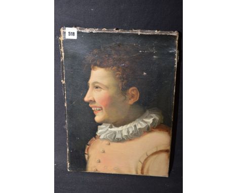 19th Century British School - Portrait of a boy in Elizabethan dress, unframed.