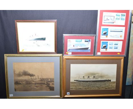 Cunard Line interest, to include: a photograph "The Queen Mary, Liverpool", by Stuart Bale; a limited edition signed print, a