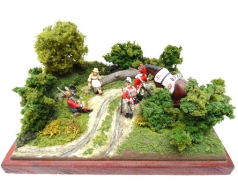 Roadside Break 1776 diorama, types of the British Army with a pretty maid HIGHLY DETAILED (Condition Excellent) (5)