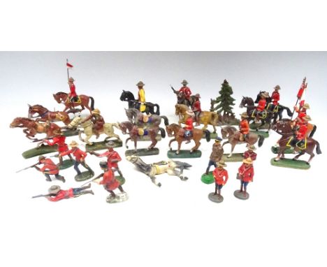 Composition figures, 70mm scale or similar, RCMP (Condition Good-Fair, some damage, cracks, conversions etc.) (27)