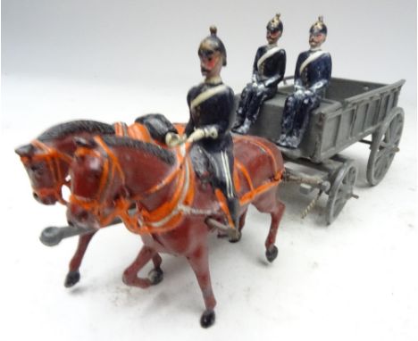 Britains set 146, Army Supply Corps two-horse GS Waggon (Condition Very Good-Good) 1908 (5)