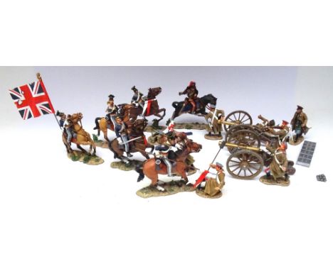 King and Country Crimean War Charge of the Light Brigade Lord Cardigan (arm loose), 17th Lancers with Captain Morris, Russian