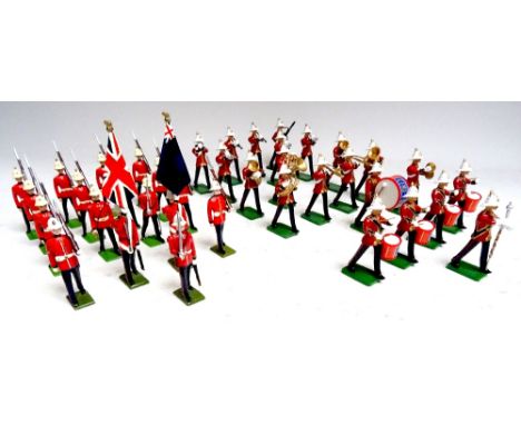 Britains Royal Marine Light Infantry 40298 Limited Edition Military Band, 49014 Officer, 49015 Bugler and ten 49016 Marching 