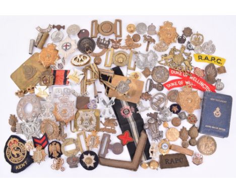 Large Quantity of Various Badges and Insignia, including cap badges, collar badges, helmet plates, shoulder titles, pouch bad