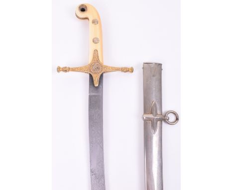 British 1831 General Officer Pattern Mameluke Dress Sword by Wilkinson Sword Belonging to Major Thomas William Beard MBE Worc