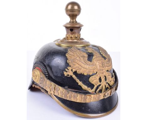 Model 1915 Prussian Artillery Officers Pickelhaube, good untouched example of the wartime M-15 pattern officers pickelhaube a