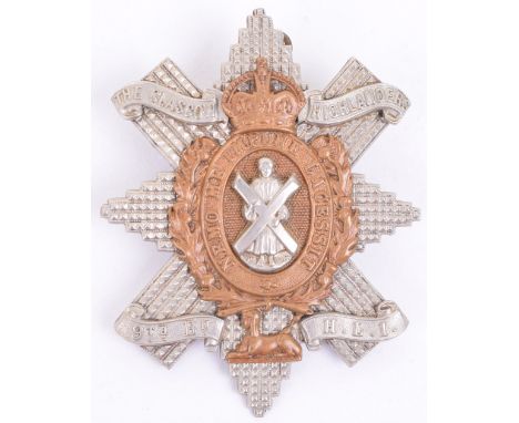 9th Battalion Highland Light Infantry (Glasgow Highlanders) NCO’s Glengarry Badge, fine quality two-piece example with two lu