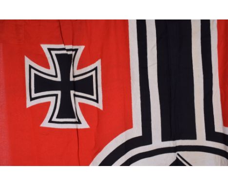 WW2 German Kriegsmarine Battle Flag, very good example of the German naval battle flag, “Reichskriegflagge”, with large swast