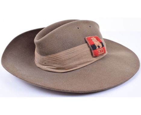 Royal Corps of Signals 12th Army Far East Slouch / Bush Hat, very good example of a British other ranks slouch hat with WW2 w
