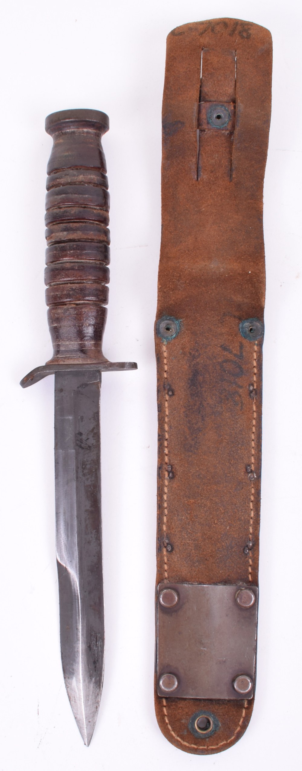 WW2 American Paratroopers M3 Fighting Knife Attributed To Corporal   Original 