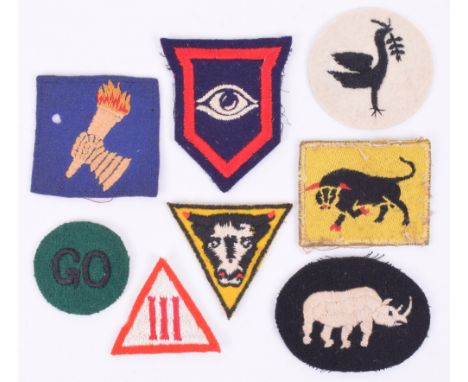 7x Armoured Division / Brigades etc Formation Signs, consisting of embroidered 1st Armoured division, embroidered 79th Armour