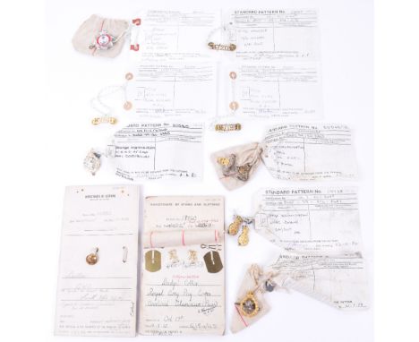 Selection of Sealed Pattern Cap Badges, Collar Badges and Shoulder Titles etc, consisting of pair of gilt metal WRAC officers
