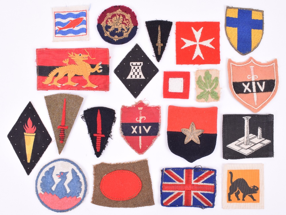 Selection Of Ww2 & Post Ww2 Cloth Formation Signs, Including 