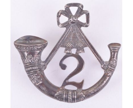 Indian Army 2nd Queen Victoria’s Own Rajput Light Infantry Officers Badge, fine silvered strung bugle with number 2 to the ce