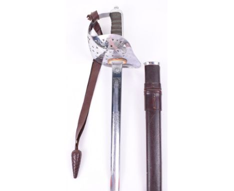 George V 1897 Pattern Infantry Officers Sword Belonging to Major Thomas William Beard MBE Worcestershire & Sherwood Foresters