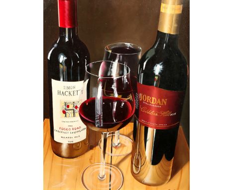 Peter Kotka ARR, Framed oil on panel, signed, ‘Hackett, Jordan, Worlds Apart’, 50cm x 40cm
