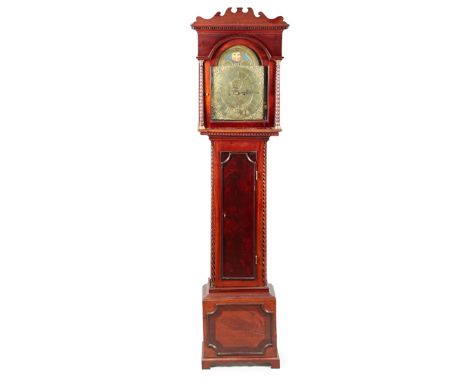 19th Century Scottish Mahogany long cased clock, by John Welsh, Dalmellington. Brass sun and moon dial, Seconds subsidiary di