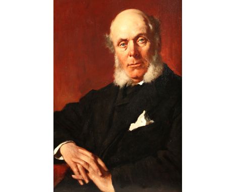 Sir George Reid PRSA (Scottish 1841-1913), Gilt framed oil on canvas, signed, Portrait of a distinguished gentleman, 75cm x 6