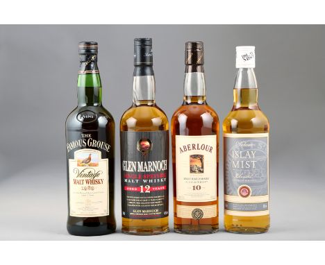 Islay Mist blended Scotch Whisky, 40% vol 70cl with carton, The Famous Grouse Vintage Malt Whisky 1989 40% vol 70cl with tin,