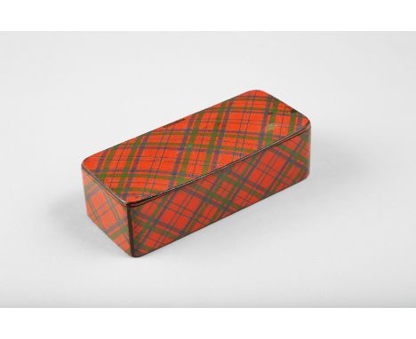 Tartan Ware snuff box, MacGillivray tartan, 10cm x 4.5cm x 3cm