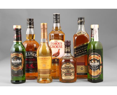 Chivas Regal blended Scotch Whisky 40% vol 37.5cl, Whyte & Mackay Special blended Scotch Whisky 40% vol 70cl with carton, Joh