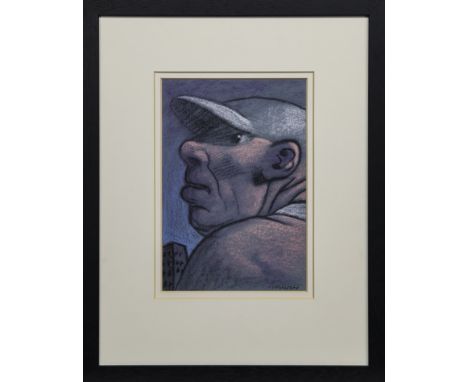 * PETER HOWSON OBE (SCOTTISH b. 1958), PATRIOT pastel on paper, signed image size 32cm x 22cm, overall size 58cm x 46cm Mount