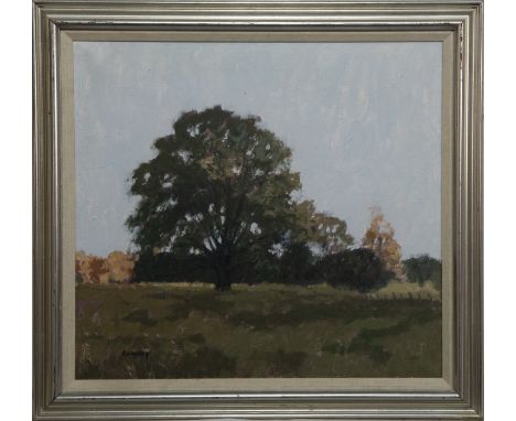 * JOHN KINGSLEY RSW DA PAI, DAWN LIGHT AND THE OLD TREE oil on canvas, signed image size 54cm x 59cm, overall size 68cm x 72c