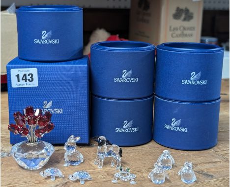 Swarovski Crystal Glass, a mixed collection including 'Little Black Faced Lamb' - 'Peaceful Countryside', etc, boxed. (6) (ra