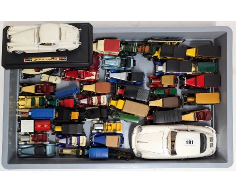 Burago, 'Jaguar XK 120 couple (1948)' model automobile with approx. 43 various diecast models, including makes of Matchbox, B