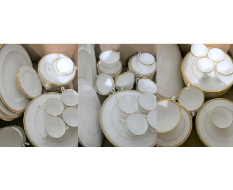 A Coalport 'Elite Gold' pattern dinner/coffee service; a Royal Worcester 'Viceroy' pattern cake stand; three Royal Worcester 