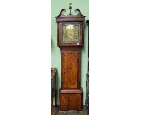 A George III oak thirty hour longcase clock 