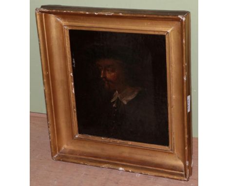English School (18th century), Portrait of David Garrick, oil on canvas, 27cm by 23.5cm
