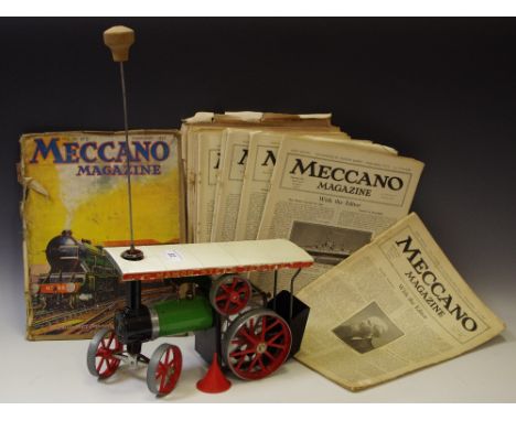 Toys - A Mamod IE9A live steam traction engine, qty Meccano, etc