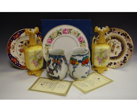 Decorative ceramics - a Losol Ware Papillion pattern baluster shaped water jug; another Chandos pattern; a Masons Ironstone P