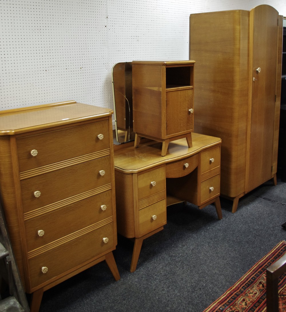 A 1950 S Retro Bedroom Suite By Homeworthy Comprising Wardrobe Four   Original 