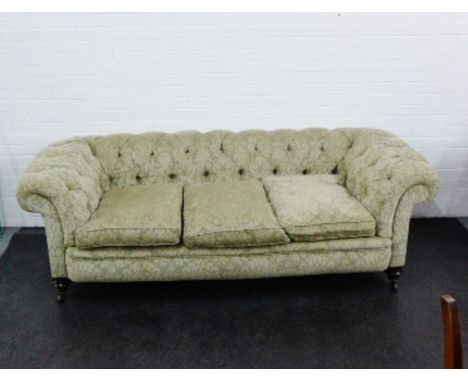 Contemporary two seater button back Chesterfield style sofa, 216 x 70cm 