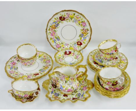 Quantity of Queen Anne 'Hadden Hall' patterned fine bone china table wares to include plates, bowls, cups, castor, serving di