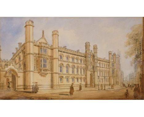 * Cambridge. Corpus Christi College, late 1820s to early 1840s, pen, black ink and watercolour on wove paper, inscribed in pe