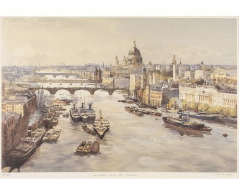 * Marine Views. Wright (Bert). London and the Thames, Castlebar Graphics, 1996, coloured photolithograph, titled, signed and 