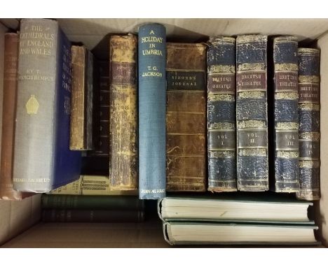 Antiquarian. A collection of 19th-century literature, including Britton's Cathedrals, by John Britton, 3 volumes, London: Lon