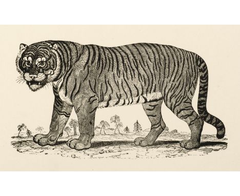 Bewick (Thomas). Figures of Lion, Tiger, Elephant, and Zebra, in two states, by Thomas Bewick, 1799, 8 wood-engravings, inclu