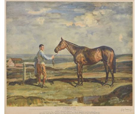 Sir Alfred James Munnings, KCVO, PRA, (1878-1959) - Signed print - 'Brown Jack', signed in pencil lower right, publisher's bl