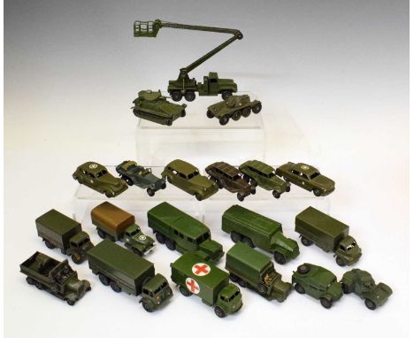 Dinky Toys - Group of thirty military themed diecast model vehicles to include; 677 'Armoured Command Vehicle', 626 'Military