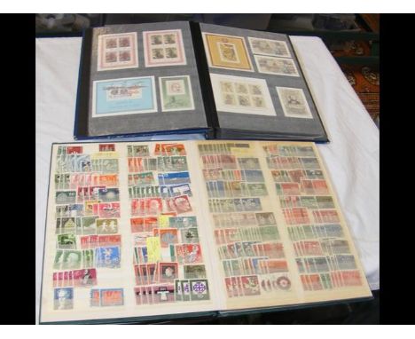 Germany stamp album bearing approx. 100 mini sheets plus one other well stocked album