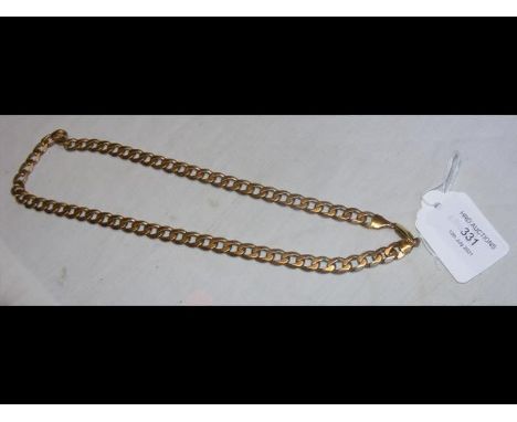 A 9ct gold gents curb necklace - 63 gramsCONDITION REPORTBy our judgement, condition of lot is good.We believe the item to be
